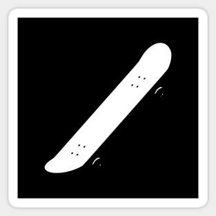 White Skateboard Sticker